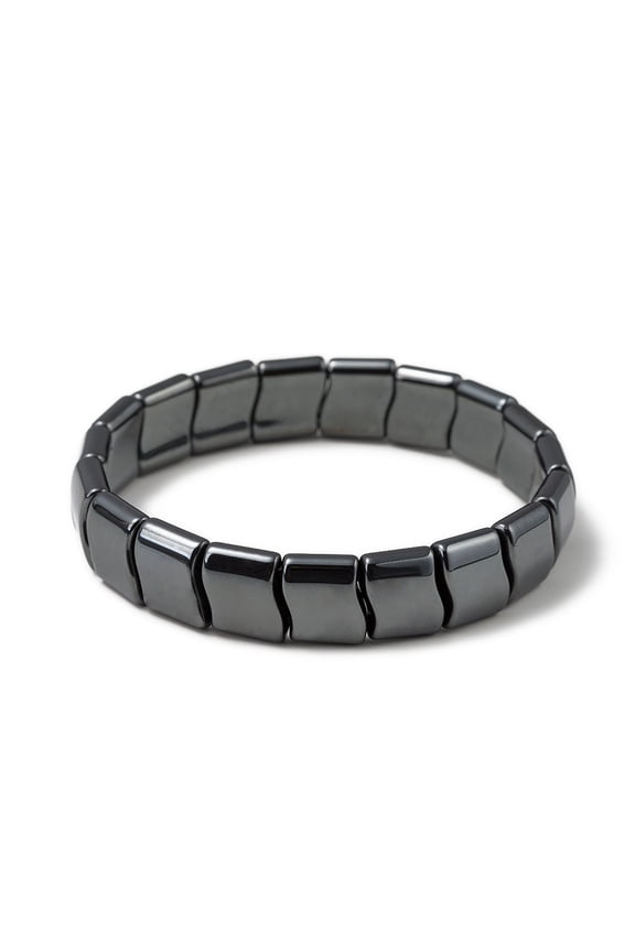 Gifts Kcavykas Hematite Bracelet for Men Magnetic Beaded Natural Stone Energy Healing Bracelet Adjustable Stretch Black Hematite Power Wristband Gift for Men