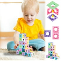 Gifts for Kids! Fwttom Building Blocks, Geometric Shape Toddler Toys Building Sets, Changing Building Blocks for Preschoolers Brain Training Educational Toy