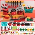 thumbnail image 1 of Gifts for Kids! Fwttom Kids Play Kitchen Accessories, 82 pcs Toddlers Toy Kitchen Sets with Play Food Dinnerware & Cooking Utensils, Educational Toys for Kids Learning Skills, 1 of 9