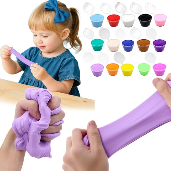 Gifts for Kids! Fwttom Slime Kit for Girls Ages 8-12, Furry Cloud Butters Slimes Clays Toy, Assorted Colors and Designs，Soft and Bouncy Non-Sticky Slime Party Gifts for Girls and Boys
