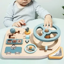 Gifts for Kids! Fwttom Toy Cars, Early Learning Educational Toys Children Busy Board Steering Wheel Toys Children Simulation Driving 3 Years Old House Accessories