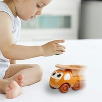 Gifts for Kids! Fwttom Toy Cars, Mini Car Toys for 1-3 Years Old Toddlers Gift Push-Pull Scooting Engineering Car Early Education Birthday Gift Four Colours