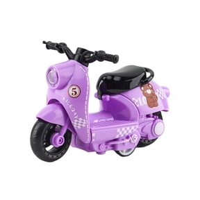 Gifts for Kids! Fwttom Toy Cars, Pull Back Motorcycle Toy for Boys Rechargeable Friction Powered Rides on Car with Moving Parts Non Slip Wheels and Flip Up Seat