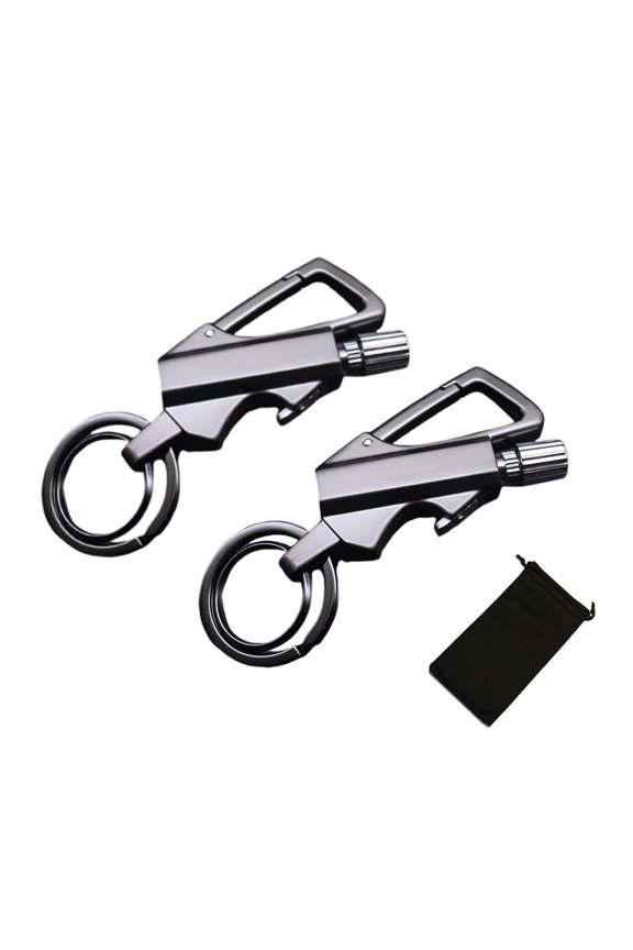 Gifts for Men, 2 Pack Permanent Match Lighter, Infinity Lighter with Multitool Keychain Bottle Opener, Reusable Waterproof Match Strike Anywhere, Forever Flint Fire Starter for Outdoor Survival