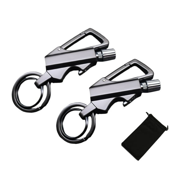 Gifts for Men, 2 Pack Permanent Match Lighter, Infinity Lighter with Multitool Keychain Bottle Opener, Reusable Waterproof Match Strike Anywhere, Forever Flint Fire Starter for Outdoor Survival