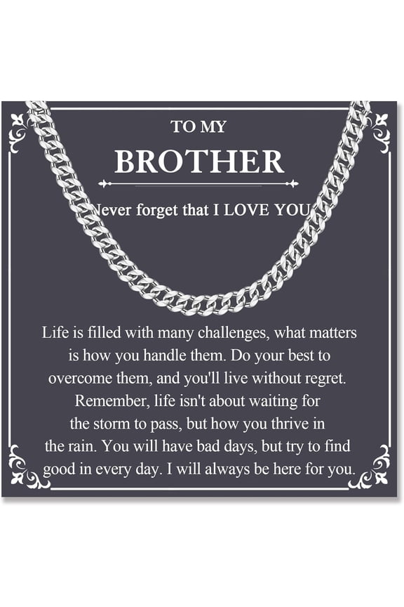 Gifts for Men, 6MM Cuban Link Chain Necklace for Him Boyfriend Husband Son Grandson Nephew Brother Friend -Easter Basket Stuffers Birthday Christmas Graduation Fathers Day Valentines Gifts