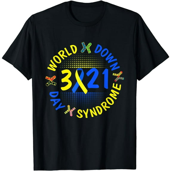 Gifts Men Women Kids Socks World Down Syndrome Day T-Shirt