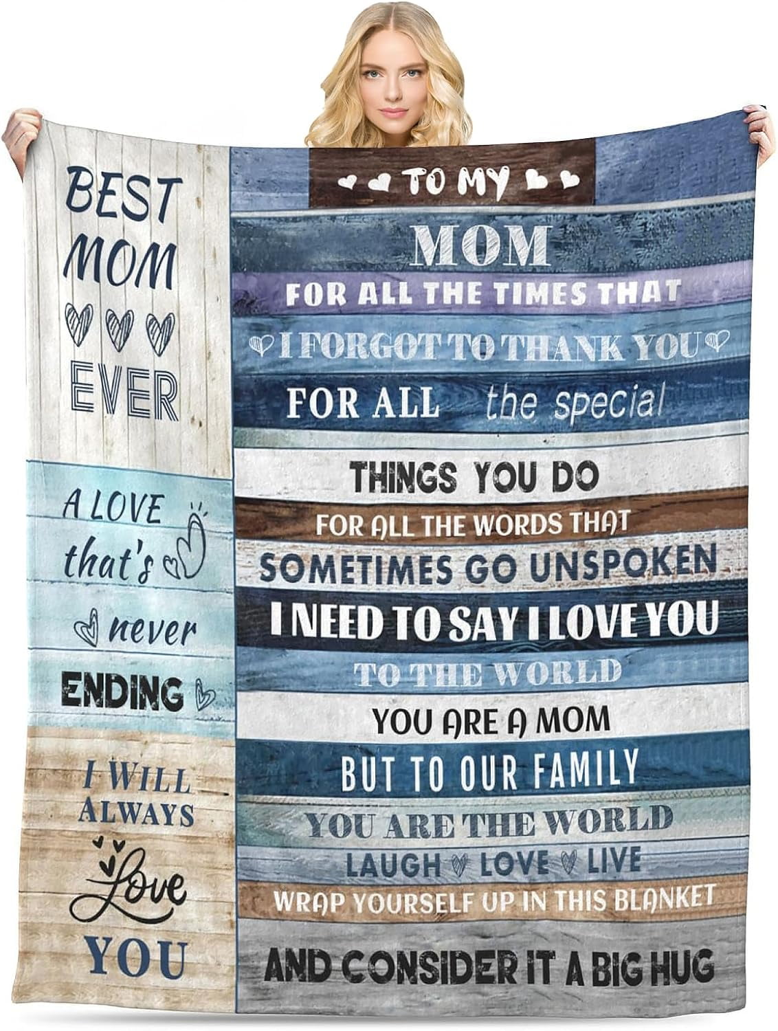 Gifts for Mom, Anniversary Birthday Gifts for Mom, Blanket to Mom from Daughter Son, Presents for Mother's Day,Christmas, Valentine's Day, Soft Flannel Throw Blanket Bed Mom Blanket Gift