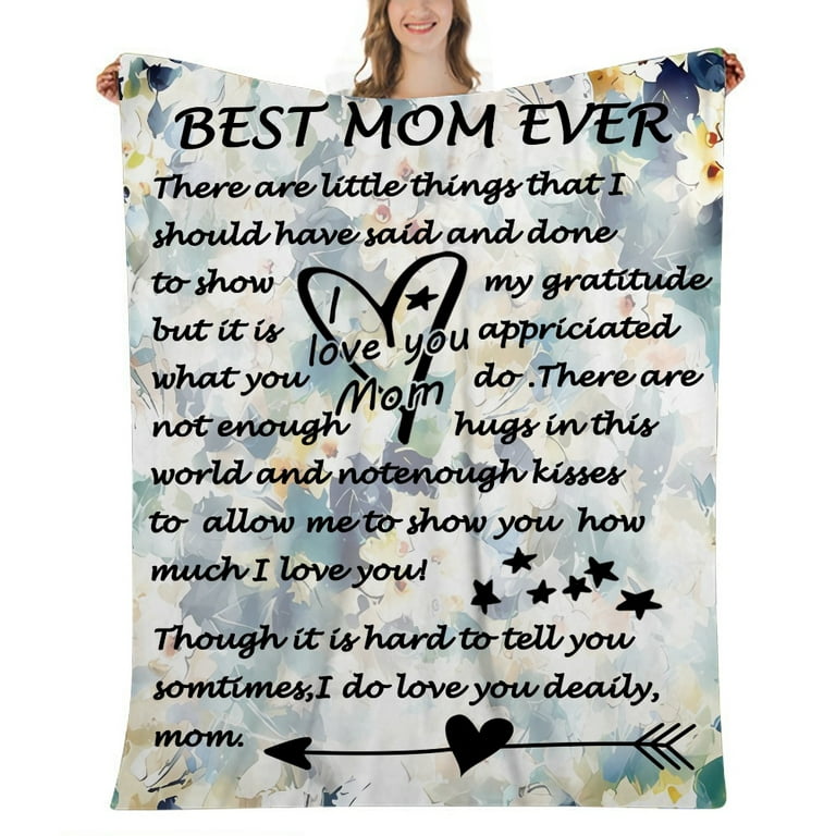 Gifts for Mom,Best Birthday Gifts for Mom from Daughter Son,Premium Dear Mom  Blanket Presents for Mother's Day,Christmas,Valentine's Day,Moms Bed  Blanket Gift,40x58''(#279,40x58'')E 