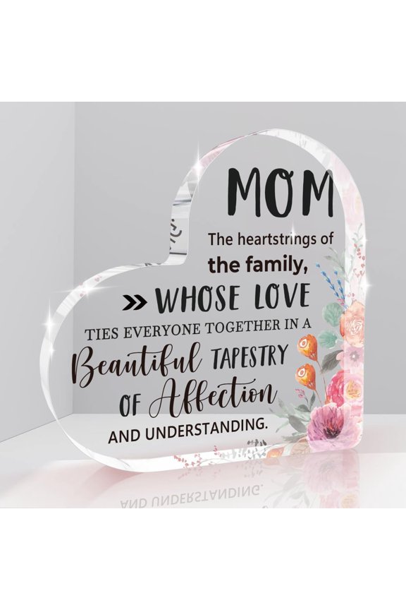Gifts for Mom, Birthday Gifts-Acrylic Keepsake 3.9x3.9x0.6 Inch-I Love You Mothers Day Gift from Son-Best Christmas Valentines Acrylic decoration Mothers Day Gifts