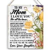 Gifts for Mom Birthday Gifts Love You for All The Times Wooden Hanging Sign Christmas Birthday Gifts for Mom from Daughter Mothers Day Gift Wall Decor for Home Bedroom 8x10 Inch