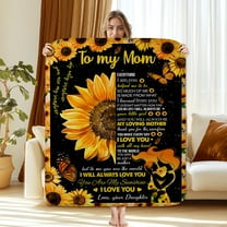 Gifts for Mom Birthday Mother's Day, to My Mom Blanket Gift from Daughter Son Soft Sherpa Fleece & Flannel Throw Blanket Presents for Mother Christmas, 30"X40"