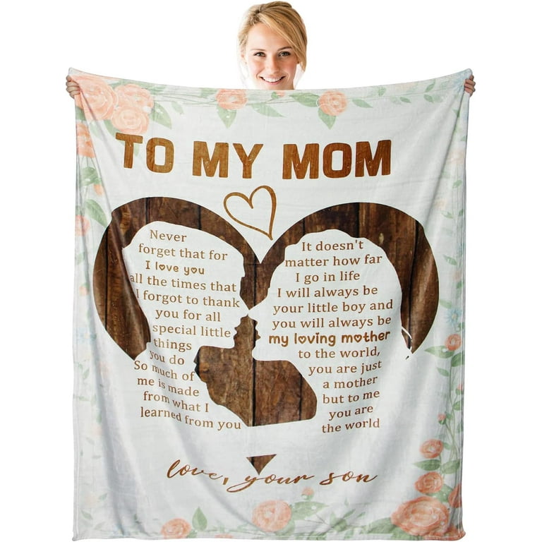 Gifts for Mom Birthday Gifts for Mom from Son to My Mom Blanket Christmas Valentines Day Mothers Day Present Ideas for Mom I Love You Best Mom Ever Gift Super Soft Throw