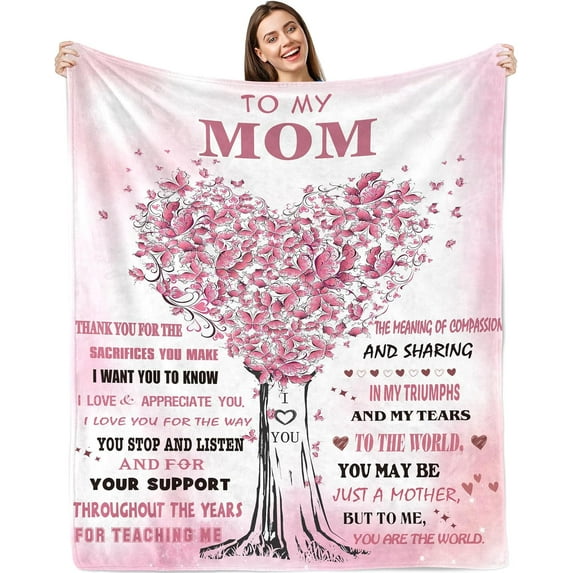 Gifts for Mom Blanket 50x60,Mom Christmas Birthday Gift Ideas,Birthday Gifts for Mom from Daughter Son,Best Mom Ever Gifts,Gifts for Mom Christmas Unique,Mom Throw Blanket from Daughter