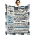 thumbnail image 1 of Gifts for Mom Blanket, Mom Gifts, Birthday Gifts for Mom, Mom Birthday Gifts, Best Mom Ever Gifts, Mom Gift from Daughter Son, Mom Gifts for Mothers Day/Christmas/Valentine''s Day,Mom Blanket 60"x50", 1 of 6