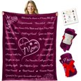 thumbnail image 1 of Gifts for Mom, Blanket for Mom Gifts, Christmas Gifts for Mom from Daughter, Banket for Mom, Mom Birthday Gifts, Gift for Mom from Son, Mom Blanket, Mom Gifts, 65" × 50" (Red), 1 of 5