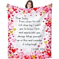 thumbnail image 1 of Gifts for Mom Blanket,Mom Heart Blanket Gifts from Daughter Son,Mom Birthday Gifts,I Love You Mother Gift Ideas,Super Warm Soft Flannel Throw Blanket 50"x40", 1 of 5