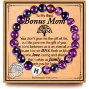 MOXUNLXJ Gifts for Mom/Bonus Mom - Natural Stone Bead Tree of Life Bracelet Jewelry Gifts for Mom Birthday Gifts Christmas Gifts Mothers Day Gifts for Mom from Daughter Son