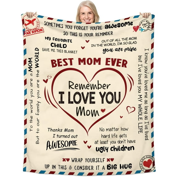 Gifts for Mom - Christmas, Mothers Day, Valentines Day, Birthday Gift for Mom from Daughter Son, Present for Mom, Unique Mom Gifts, Pregnant, Expecting New Mom Gifts - Throw Blanket 50x60