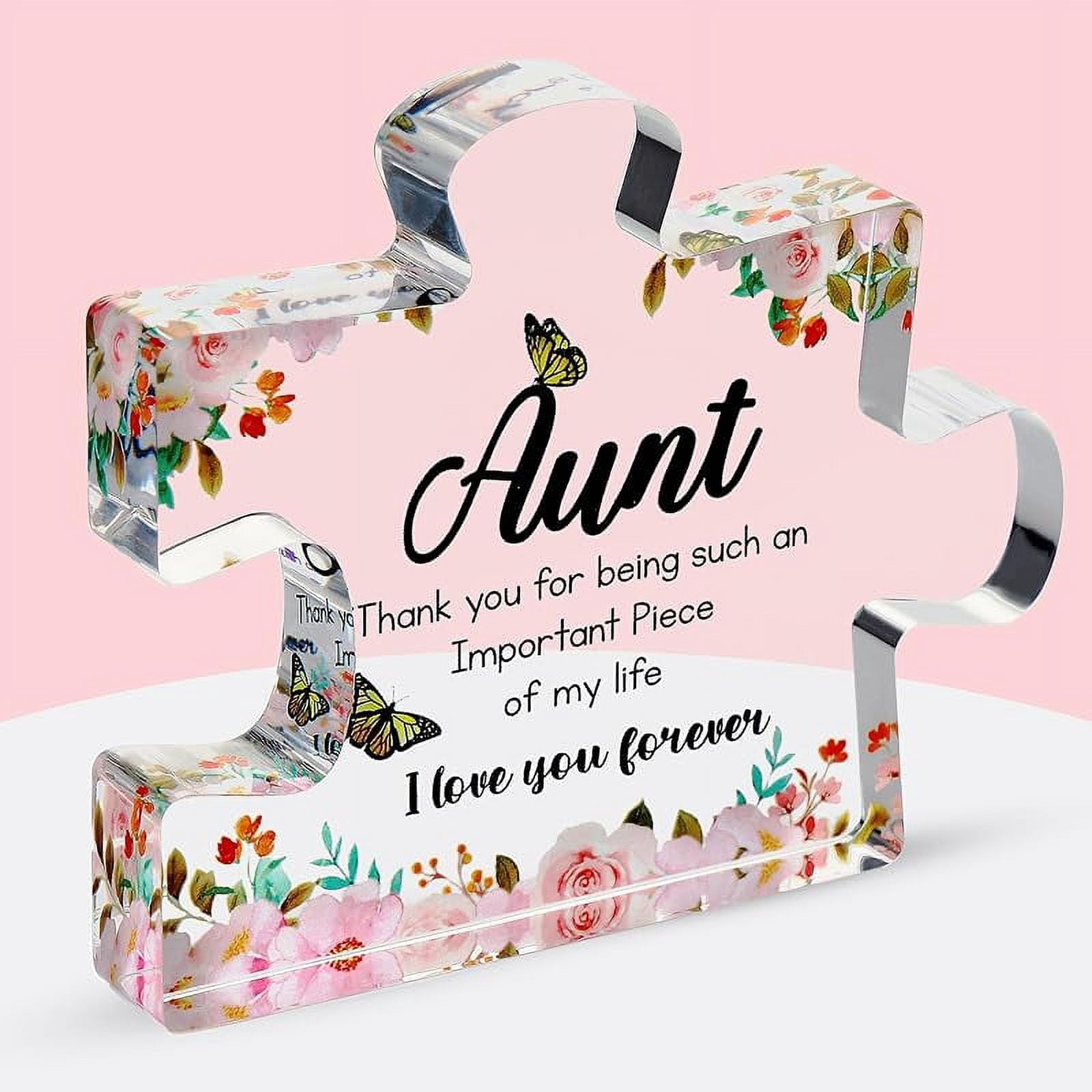 Mom Gifts – Engraved Acrylic Block Puzzle With Heartwarming Message, 3.9x3.9 Inch Desk Decor