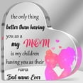 thumbnail image 1 of Gifts for Mom from Daughter Acrylic Heart Keepsake Birthday Gifts for Mom Mom Birthday Gifts Decorative Sign Meaningful Gifts for Mother The Only Thing Better Than Having You As A My Mom 5.9x5.9 Inch, 1 of 4