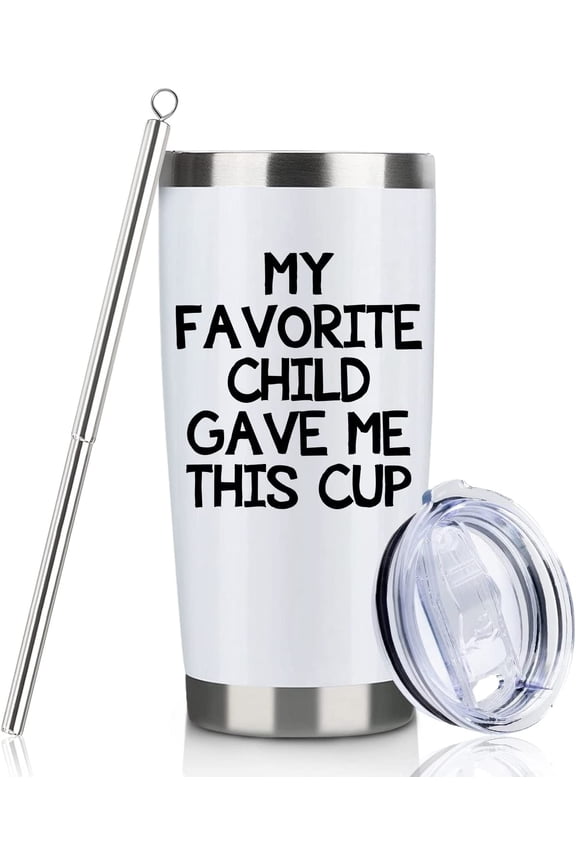 Gifts For Mom From Daughter Gifts For Dad From Son 20oz White Funny Travel Tumbler Happy Birthday Gifts For Mother And Father Christmas Bday Presents For Mom Dad Wine Cup With Lid Straw Keychain