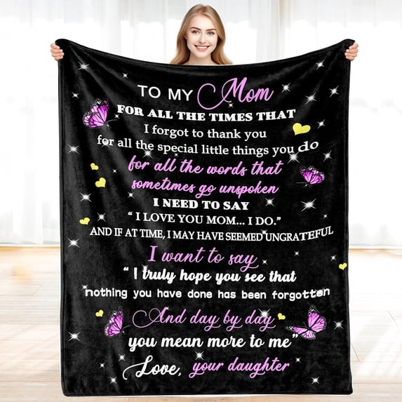 Gifts for Mom from Daughter Gifts for Mom, for Mom from Daughter, Mom Blanket Birthday Gifts for Mom from Daughter, Best Gift Ideas Birthday Presents Thanksgiving Gifts 60 "X80\u201c