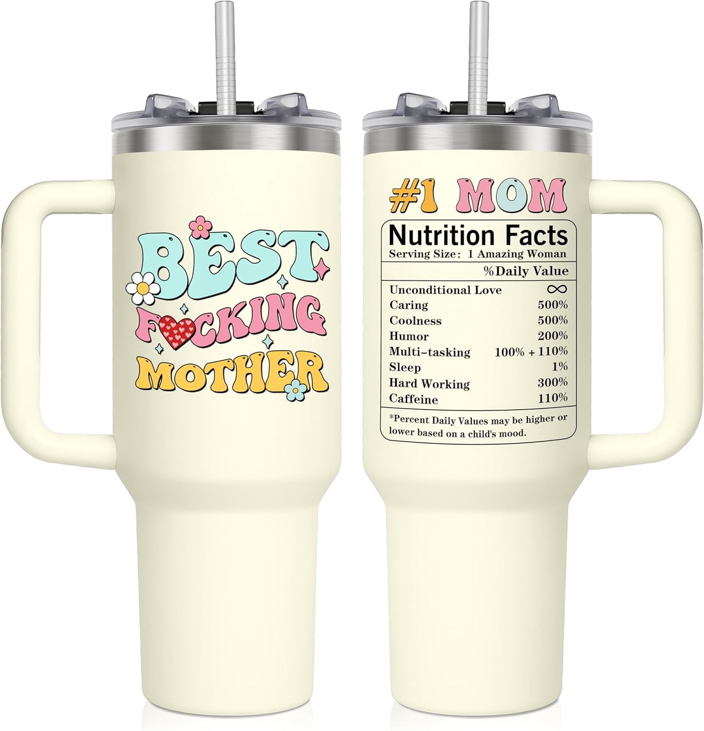 Gifts for Mom from Daughter Son Kids - Best Mother Gifts Mom Gifts, New Mom Gifts for Women, Mom Birthday Gifts, Christmas Gifts Birthday Gifts for Mom, Mom 40oz Tumbler with Handle