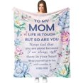 thumbnail image 1 of Gifts for Mom from Daughter Son, Mom Birthday Gifts, Best Mom Gifts from Daughters, Mother Gifts Throw Blanket 60" X 50", Christmas Mothers Day Birthday Gifts for Mothers Unique, 1 of 6