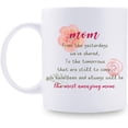 thumbnail image 1 of Gifts for Mom from Daughter Son - Mothers Day, Birthday, Christmas, Thanksgiving Coffee Mug Gifts for Mom Step Mom Mother in Law - 11 oz Flower Mom Mug, 1 of 6