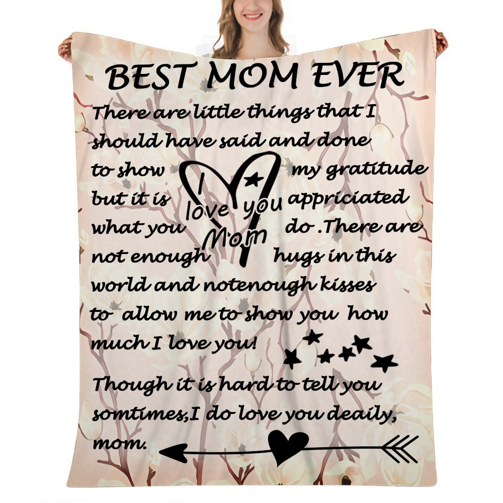 Mom Blanket Gifts for Mom from Daughter Blanket for Mom Gifts to My Best Mom Ever Blanket Dear Mom Birthday Gift I Love You Mom Blanket as Presents