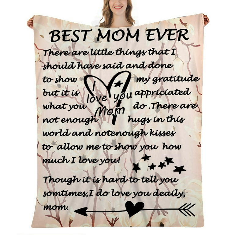 Best Blanket Birthday Gifts For Mom - Gift For Mother's Day From Daughter  Son Throw Blanket - Presents To Dear Mom