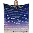 thumbnail image 1 of Gifts for Mom from Daughter, Throw Blanket for Mom Women, Mom Gifts Cozy Fleece Flannel Mother Blanket, I Love You Mom Soft Blanket, Mother‘s Day Blanket Birthday Gifts, 50" x 60", 1 of 6