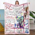 thumbnail image 1 of Gifts for Mom, Elephant Microfiber Plush Sherpa Blanket, Warm Cozy Throw Blanket for Couch and Bed, Mom Birthday Gifts, 51 x 59 inches, Mother Gifts from Daughter, 1 of 6