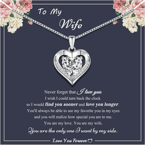 Gifts for Mom Grandma Heart Necklace Gifts for Daughter Granddaughter I Love You Necklace for Wife Girlfriend Birthday Gift Ideas Anniversary Thanksgiving Jewelry for Sister Bestie