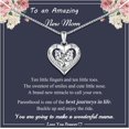 thumbnail image 1 of Gifts for Mom Grandma Heart Necklace Gifts for Daughter Granddaughter I Love You Necklace for Wife Girlfriend Birthday Gift Ideas Anniversary Thanksgiving Jewelry for Sister Bestie, 1 of 6