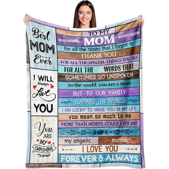 Gifts for Mom, Mom Birthday Gifts, Mom Gifts from Daughters Son, Gifts for Moms Who Have Everything, Best Mom Ideas, to My Mom Anniversary Throw Blanket 60"x50"