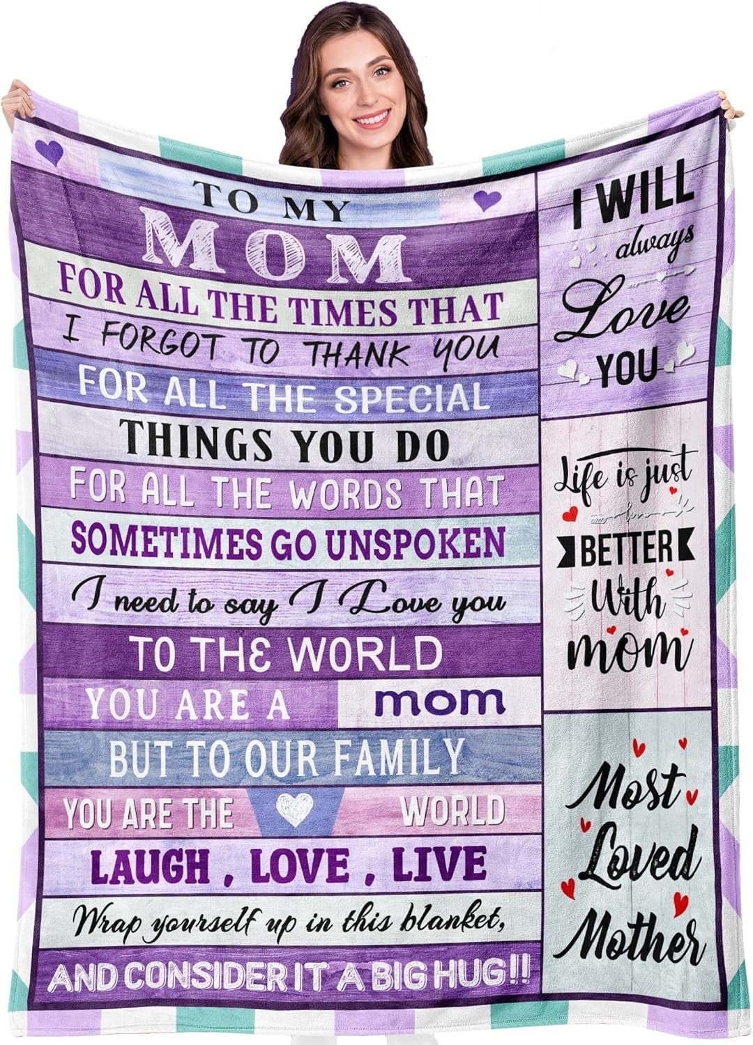 Gifts for Mom, Mom Gifts from Daughter Son, Unique Mom Birthday Gifts, Birthday Gifts for Mom, Best Mom Gifts Ideas, First Time/New Mom Gifts, Mom Christmas Valentine''s Day Gifts, Mom Blanket 80"x60"