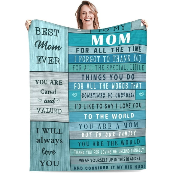 Gifts for Mom, Mom Gifts, Mom Birthday Gifts Ideas, Birthday Gifts for Mom, Mom Throw Blanket Soft & Warm, Best Gift from Daughter Son for Mothers Day Christmas 60x50 Inch