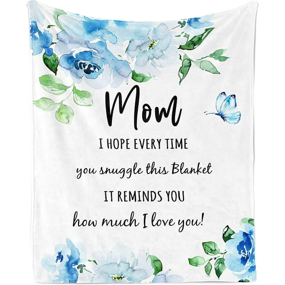 Gifts for Mom, Mom Gifts Throw Blanket 60" x 50", Birthday Gifts for Mom from Daughter, Mom, Best Mom Ever Gifts Blankets, Best Mother Gift Ideas from Daughter Son