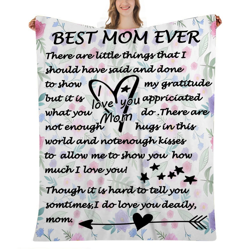Gifts for Mom Blanket, I Love You Mom Gifts from Daughter or Son for  Mother, Mom Birthday Gifts for Mom Unique, Best Mom Ever Gifts, Happy  Birthday