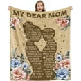 thumbnail image 1 of Gifts for Mom, Mothers Day Birthday Gifts for Mom from Son, Mom Gifts, Mom Blanket from Son, Mom Birthday Gifts, Happy Birthday Mom, Soft Cozy Flannel Custom Throw Blanket 60x50 Inches, 1 of 6
