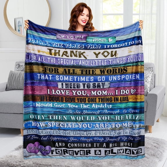 Gifts for Mom to My Mom Blanket Mom Gifts from Daughter or Son Birthday Gifts for Mom for Christama Day Gift for Women Best Gifts Soft Throw Blanket 50"x60"