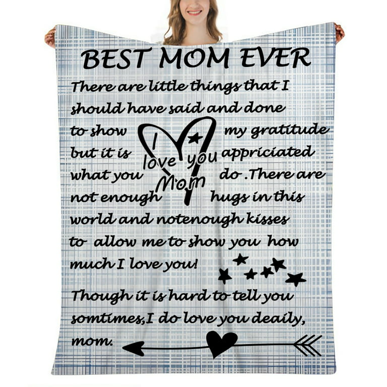 Mom Blanket Gift,Mother Blanket Gift to My Mom,Mother's Day Blanket Gift,Mom Throw Blanket Gifts for Mother Birthday Christmas Thanksgiving Day,40x58