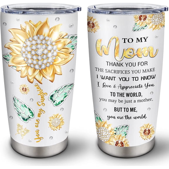Gifts for Mom Tumblers 20oz from Daughter/Son, Mom Gifts Coffee Mug, Mothers Day Birthday Gifts for Mom, Best Mom Ever Gifts Cup, Unique Gift Ideas for Mom, Great Mother Gifts, Gift for Mom