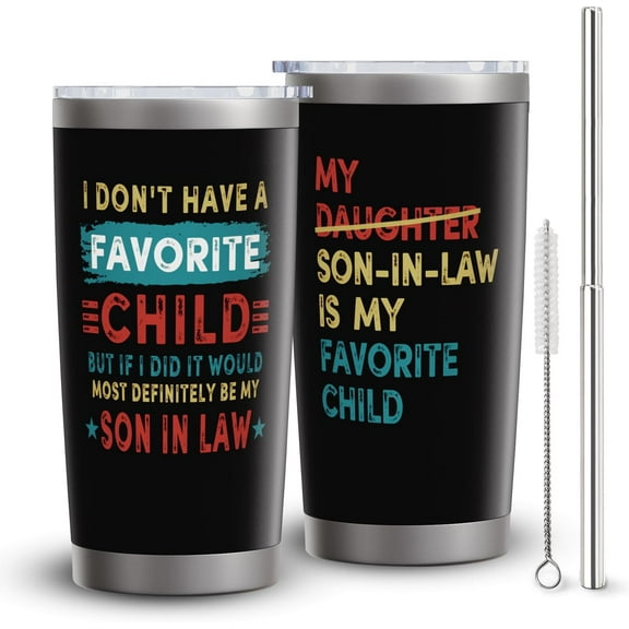 Gifts for Mother/Father In Law from Son In Law Funny Mother''s/Father''s Day Gifts for Mom Christmas Gift for Dad,40 oz Mom/Dad Tumbler with Handle Brithday Gift