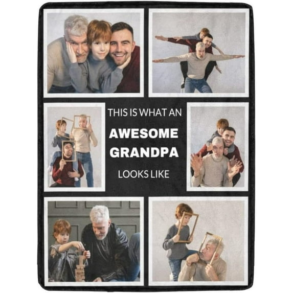 Gifts for Nana Custom Blanket with Photos Customizable Blanket for Grandma Customized Blankets with Photos Text Personalized Picture Upload Collages Throw Blankets Halloween Christmas