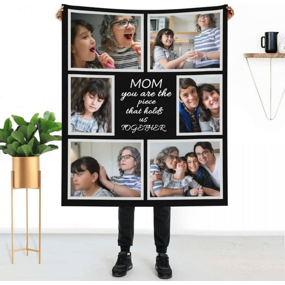Gifts for Nana Custom Blanket with Photos Customizable Blanket for Grandma Customized Blankets with Photos Text Personalized Picture Upload Collages Throw Blankets Halloween Christmas