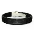 thumbnail image 1 of Gifts for Paraprofessional, In a world where you can be anything, Appreciation Birthday Black Glidelock Clasp Bracelet for Men, Women, Friends, Coworkers, 1 of 4