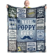 Gifts for Poppy, Poppy Gifts for Birthday, Poppy Gifts from Grandson Granddaughter Grandkids, Papay Gifts for Grandpa, Poppy Gifts for Christmas, Poppy Throw Blanket Poppy Gift Poppy